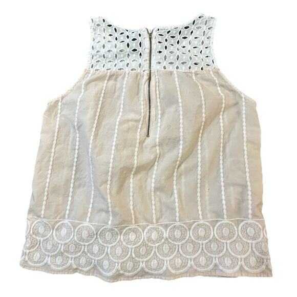 H&M Conscious Collection Sleeveless elet Lace Top Size 10 Organic Cotton - Picture 3 of 8